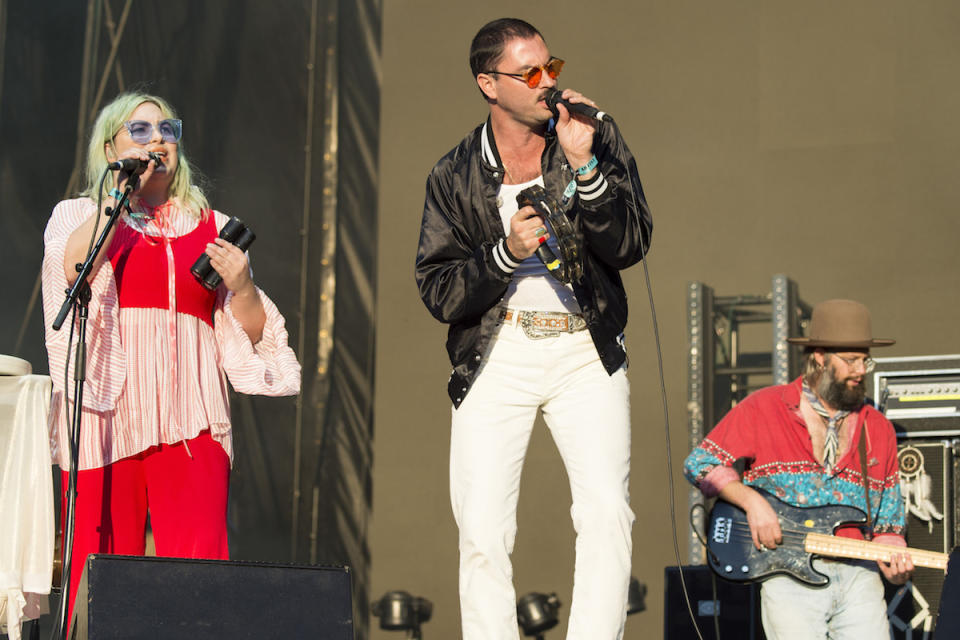 Charity Rose Thielen (L), Jonathan Russell and Chris Zasche of The Head and The Heart