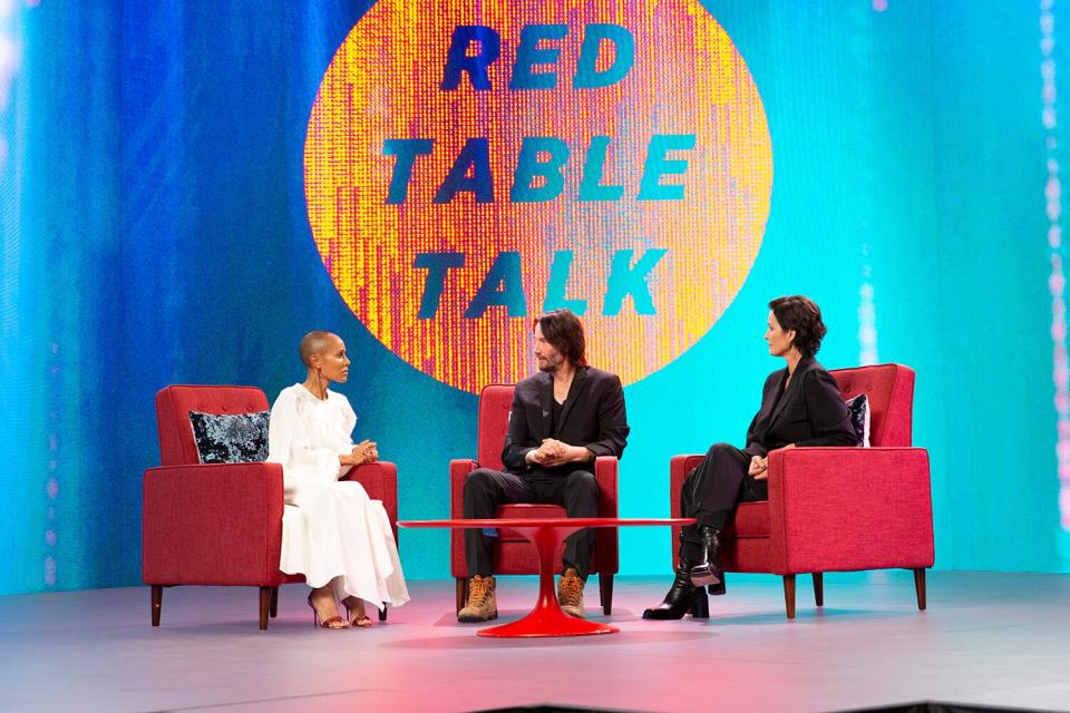 Red Table Talk Matrix Keanu Reeves, Carrie Ann Moss