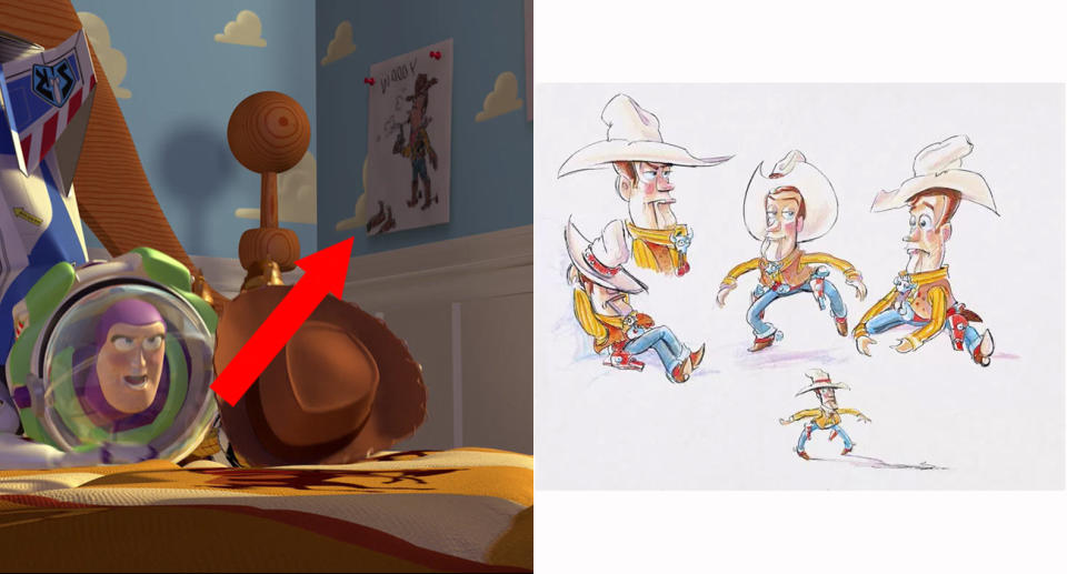 Classic Woody on the wall (Toy Story)