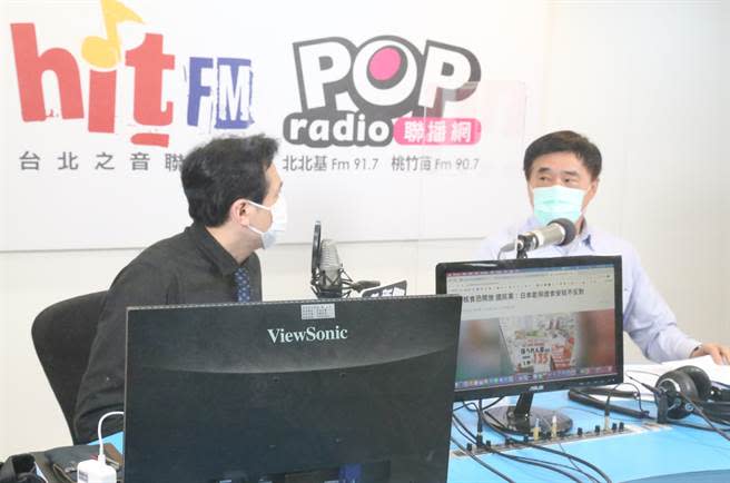 國民黨前副主席郝龍斌上午接受廣播專訪。（POP撞新聞提供）