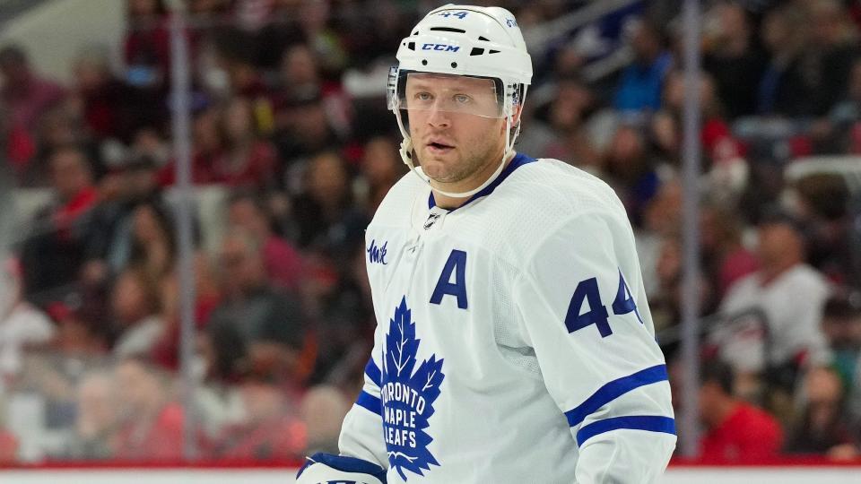 Toronto Maple Leafs defenseman Morgan Rielly has caught a lot of flak for his play since returning from a month-long injury absence. (Reuters)