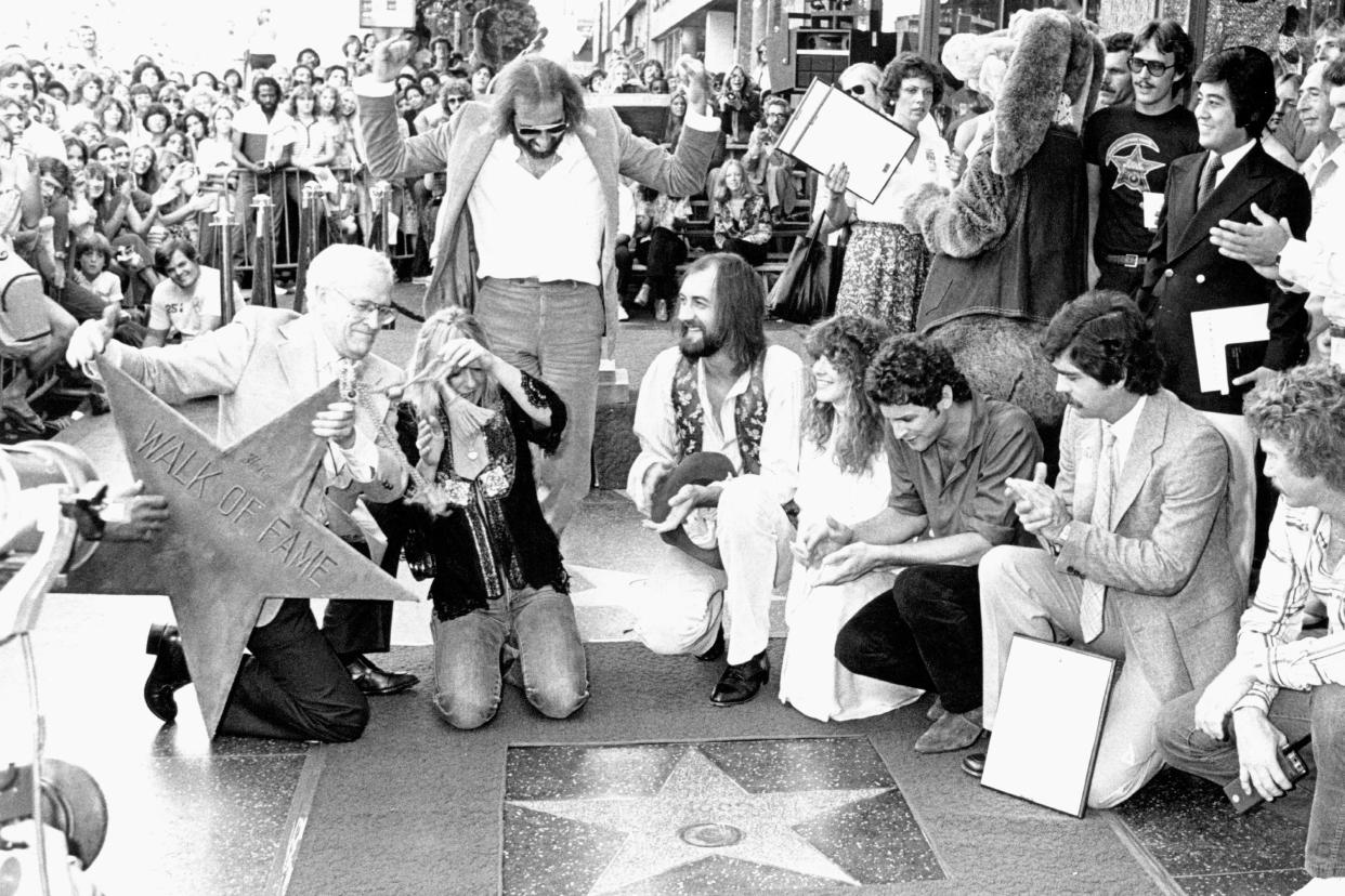 Fleetwood Mac receive their star on the Hollywood Walk of Fame on October 10, 1979 on Hollywood Boulevard in Hollywood, California