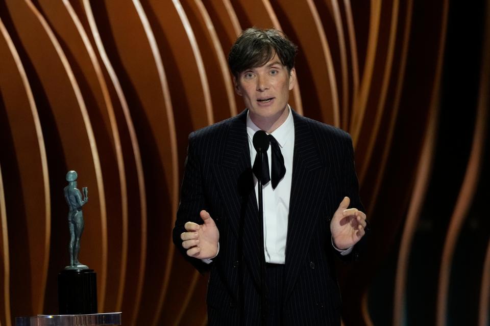 "Oppenheimer" star Cillian Murphy earned the title of outstanding performance by a male actor in a leading role.