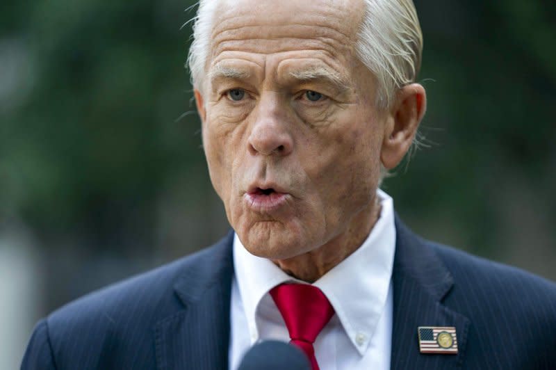 Peter Navarro, an adviser to former president Donald Trump, was found guilty Thursday on two charges of contempt of Congress after he refused to comply with subpoenas from the House committee that investigated the riot at the U.S. Capitol on Jan. 6, 2021. Photo by Bonnie Cash/UPI