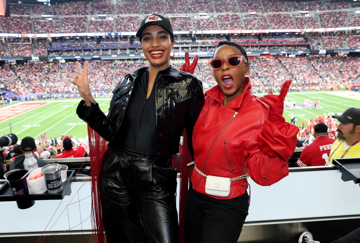 Actress Aitana Rinab and singer-songwriter Janelle Monáe. 