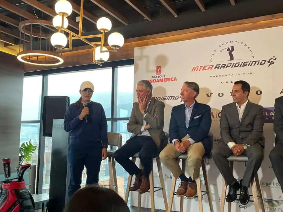 María José Bohórquez en la rueda de prensa del PGA Tour Latinoamérica este martes 30 de mayo