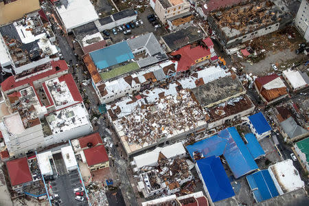 FILE PHOTO: View of the aftermath of Hurricane Irma on Sint Maarten Dutch part of Saint Martin island in the Caribbean September 6, 2017. Netherlands Ministry of Defence/Handout via REUTERS