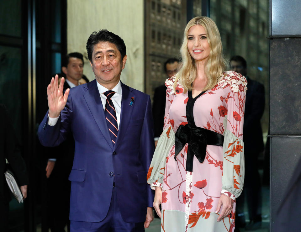 Ivanka Trump and Shinzo Abe