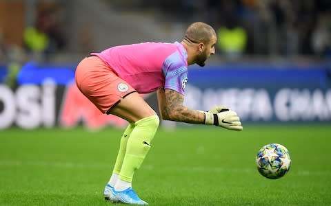 Despite his brief cameo, defender-turned-emergency keeper Kyle Walker is back on the bench - Credit: REUTERS