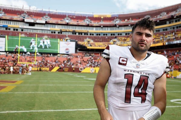 Quarterback Sam Howell and the Washington Commanders will battle the New York Giants on Sunday in Landover, Md. File Photo by Tasos Katopodis/UPI