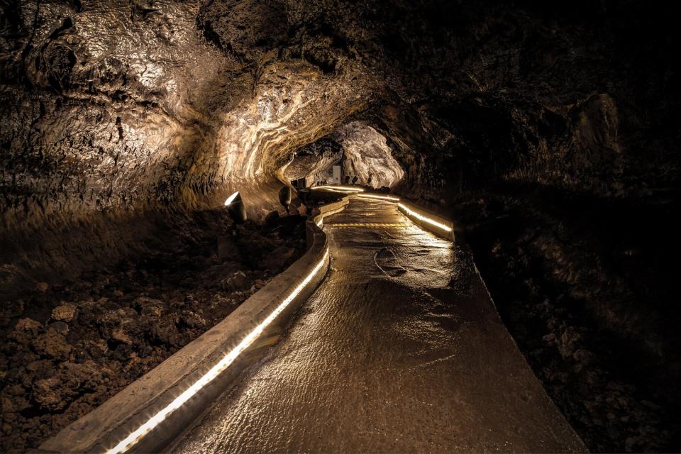 Inside the Lava Tube Cave, Lava Beds National Monument