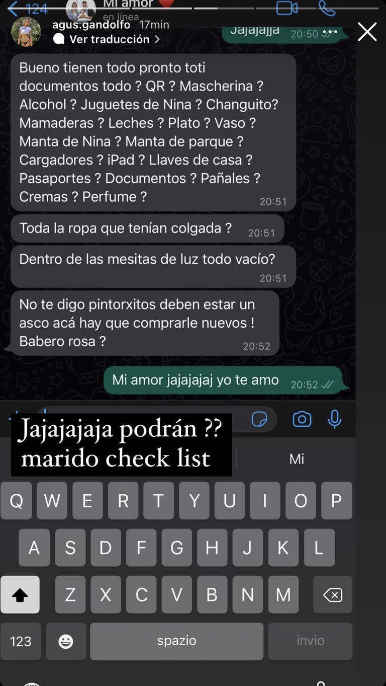 El check list de Lautaro Martínez que enamoró a Agustina Gandolfo