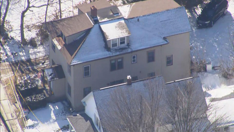 Police sealed off the home on Main Street in Berlin, New Hampshire, March 1, 2024. / Credit: CBS Boston