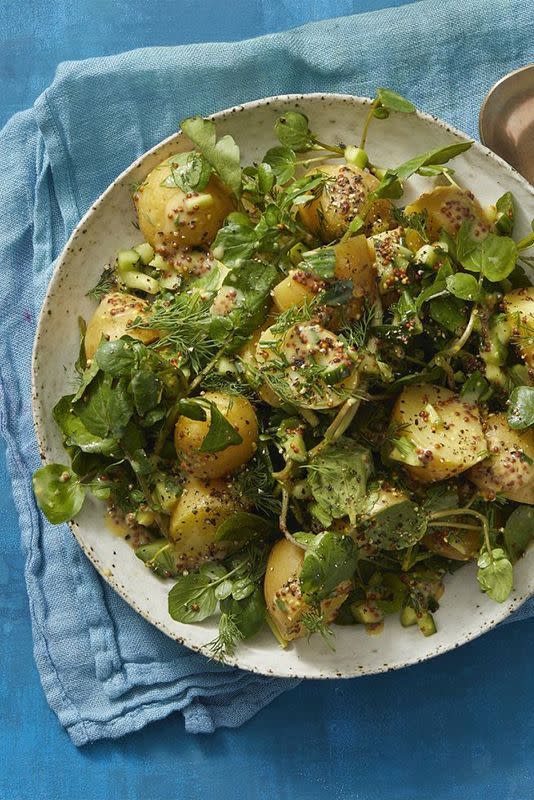 Mustardy Potato Salad With Watercress