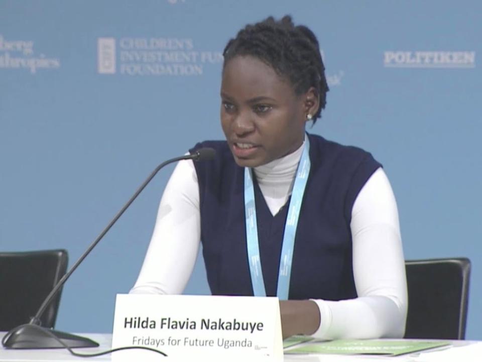 Hilda Flavia Nakabuye founded Fridays for Future Uganda, which now has more than 50,000 members (C40 Cities/YouTube)