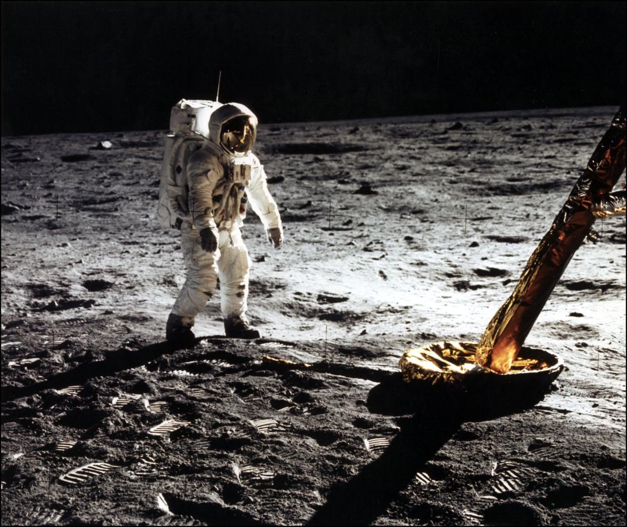 Buzz Aldrin walking on the moon in 1969 (AFP via Getty Images)