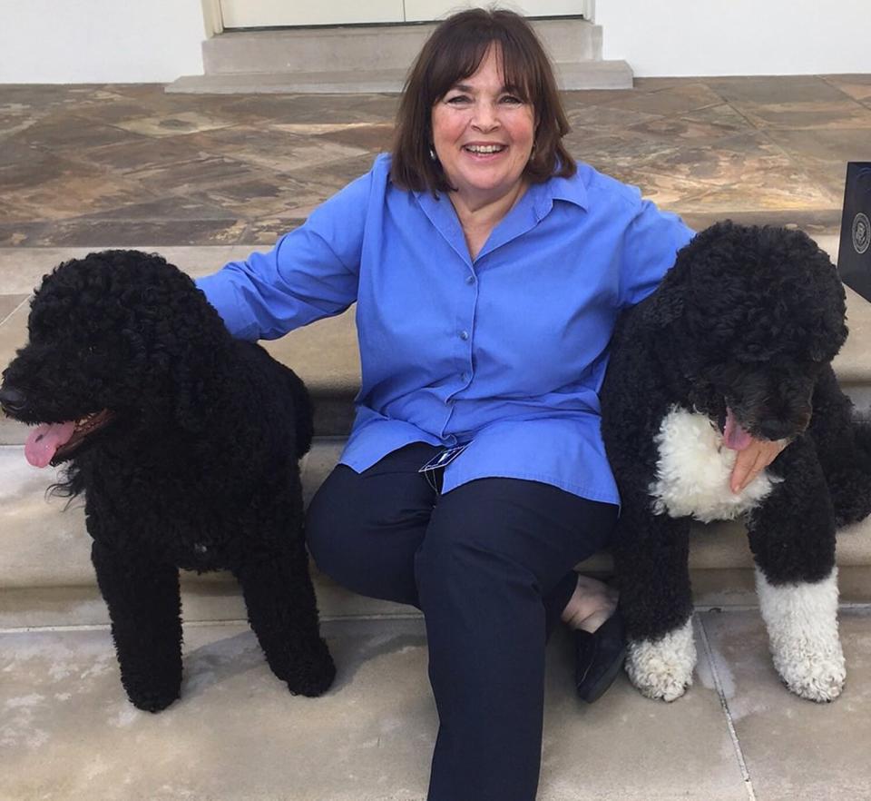 Ina Garten with Sunny and Bo Obama