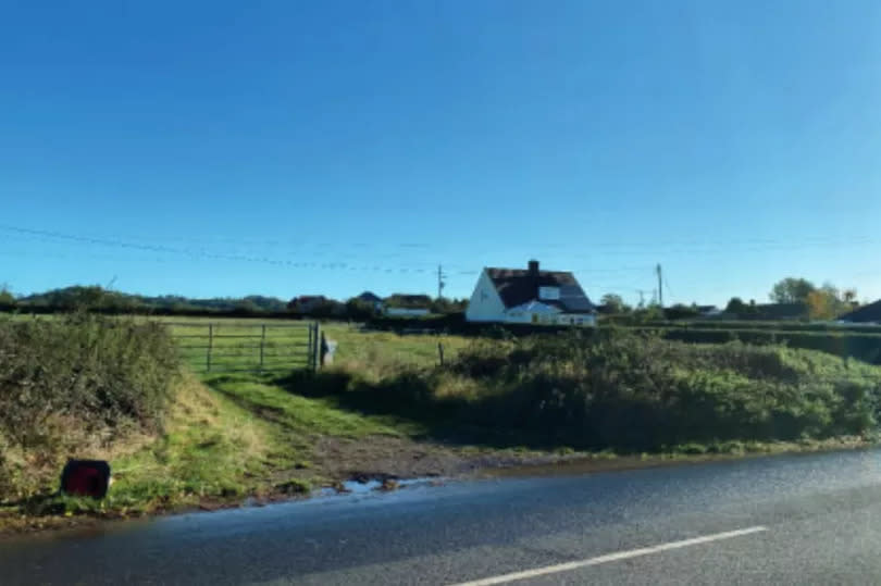 Proposed site of 40 homes on the B3081 Prestleigh Road in Evercreech