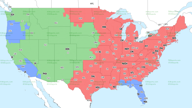 NFL Week 1 TV broadcast maps