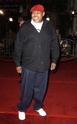 A large, jovial man named Omar Benson Miller at the LA premiere of Universal's 8 Mile