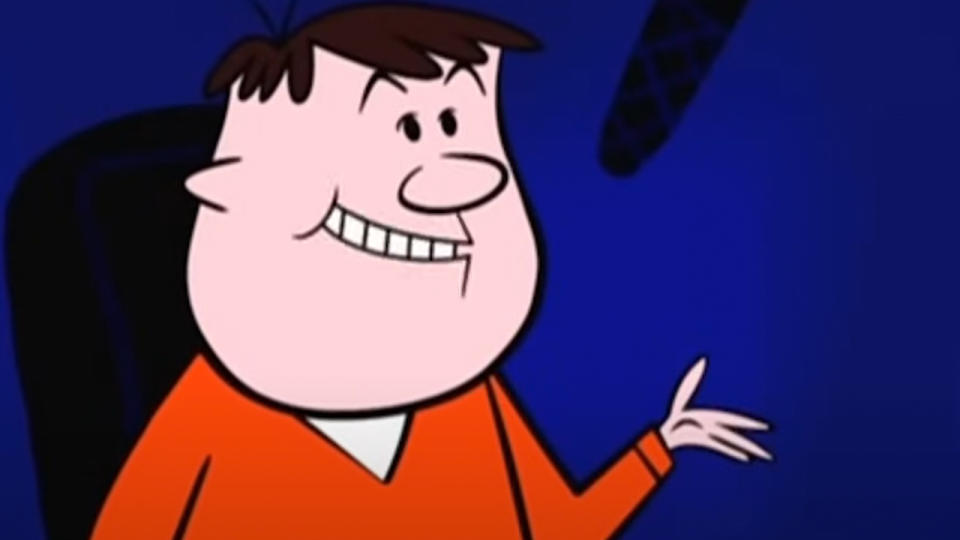 A cartoon of Ricky Gervais on the Ricky Gervais Show