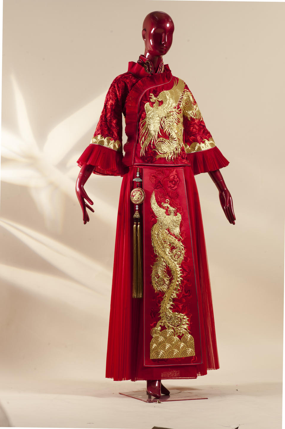 An reimagined Chinese traditional bridal ensemble by Guo Pei