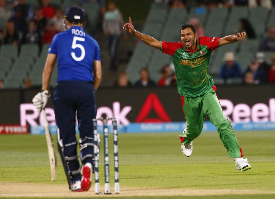 Mashrafe gets Joe Root.