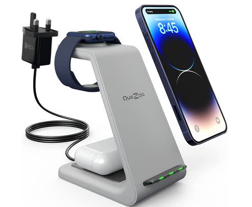 Say goodbye to tangled cables with this 3-in-1 wireless charging station