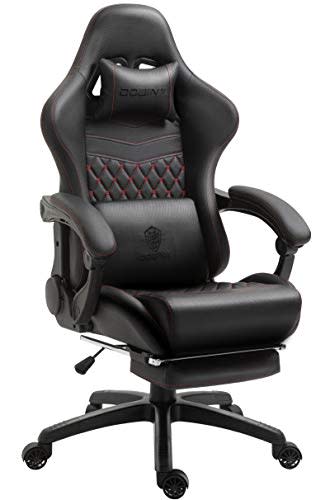 Dowinx Gaming Chair Office Chair PC Chair with Massage Lumbar Support, Racing Style PU Leather…