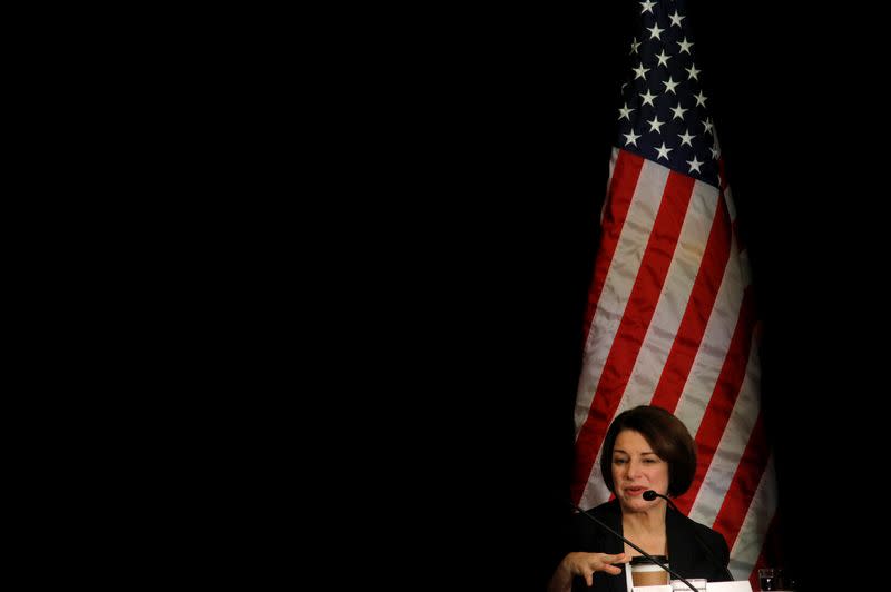 Democratic presidential candidate Amy Klobuchar in Greensboro, North Carolina