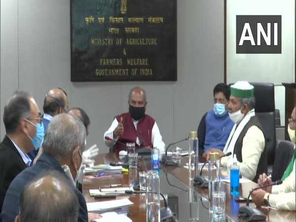 A visual from the meeting at Vigyan Bhawan. (Photo/ANI)