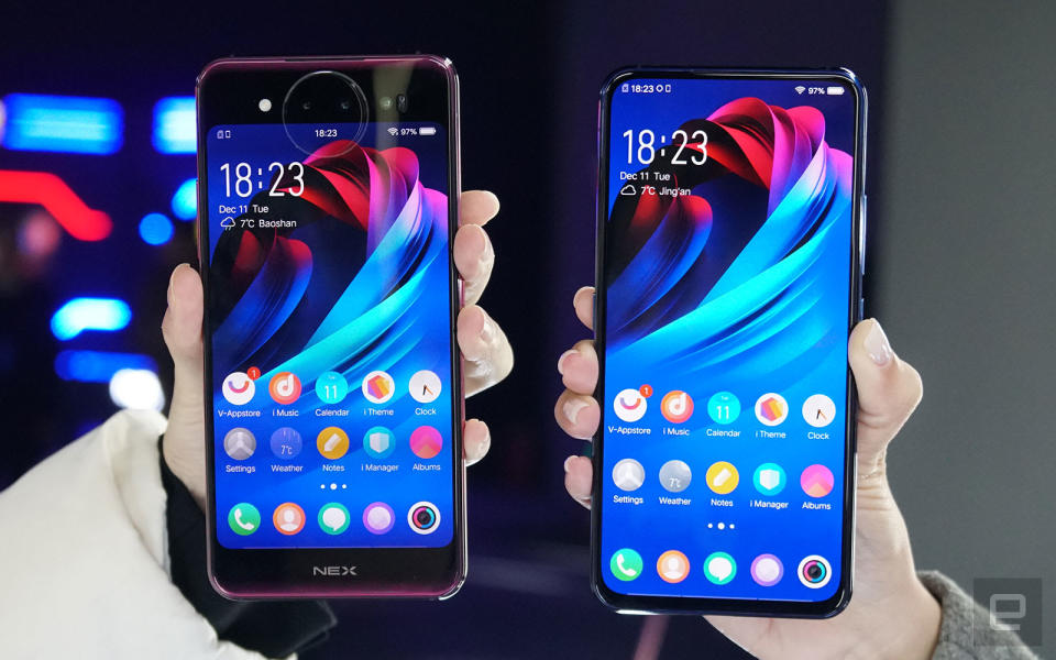 Both sides of the Vivo NEX Dual Display Edition