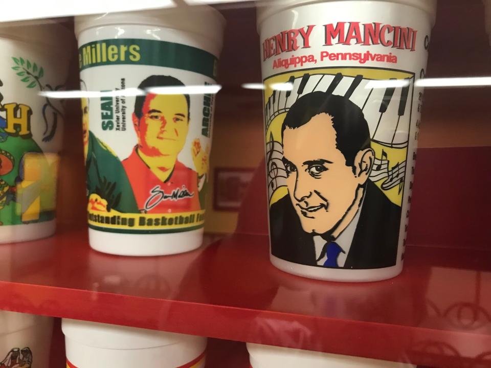Fun cups are popular at the Brighton Hot Dog Shoppe.