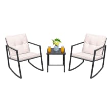 Product image of Greesum Three-Piece Rocking Wicker Bistro Set