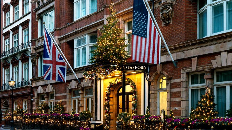 Christmas External lights at The Stafford London