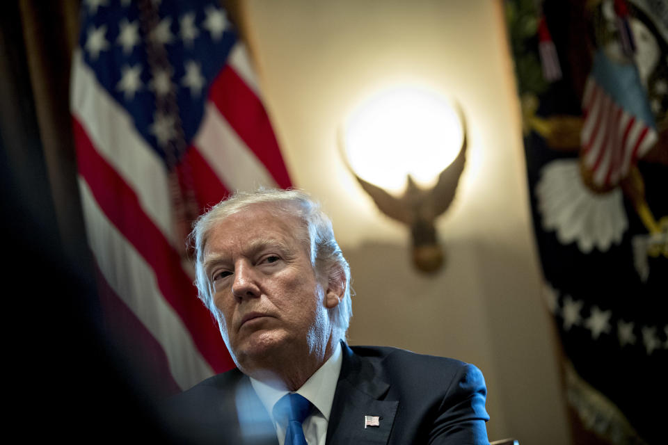 President Donald Trump listens during a meeting on immigration with bipartisan members of Congress in the Cabinet Room of the White House in Washington, D.C., Jan. 9, 2018. (Photo: Andrew Harrer/Bloomberg via Getty Images)