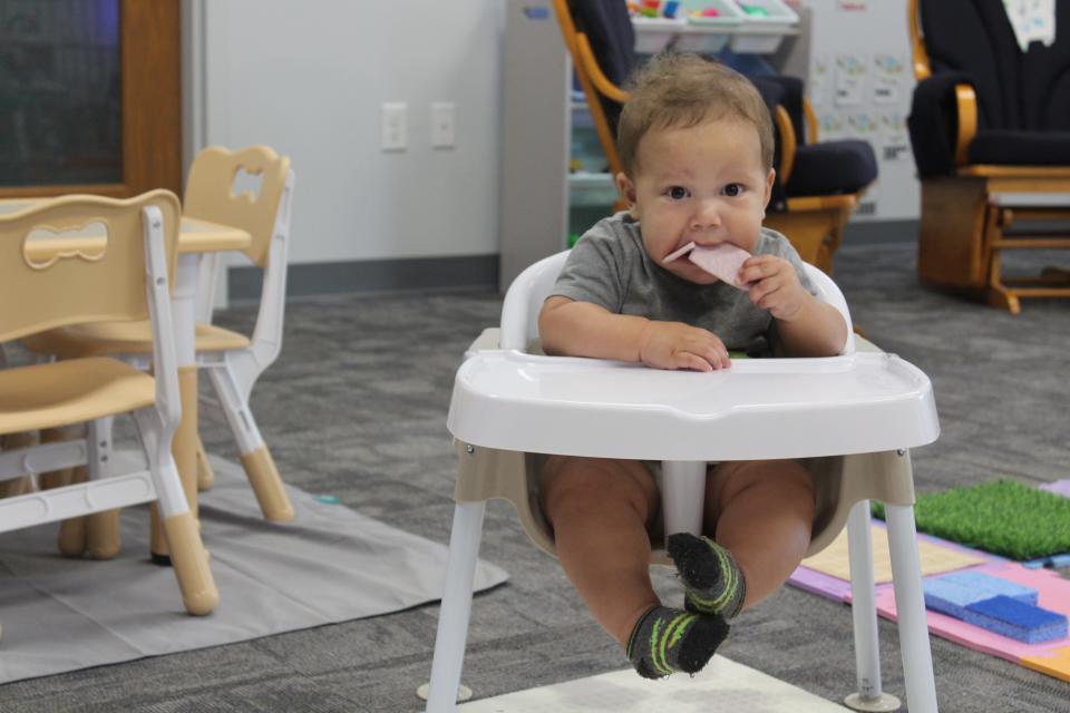 Eisley Whiston attends the Goodwill Childcare Center at 2541 Western Ave.