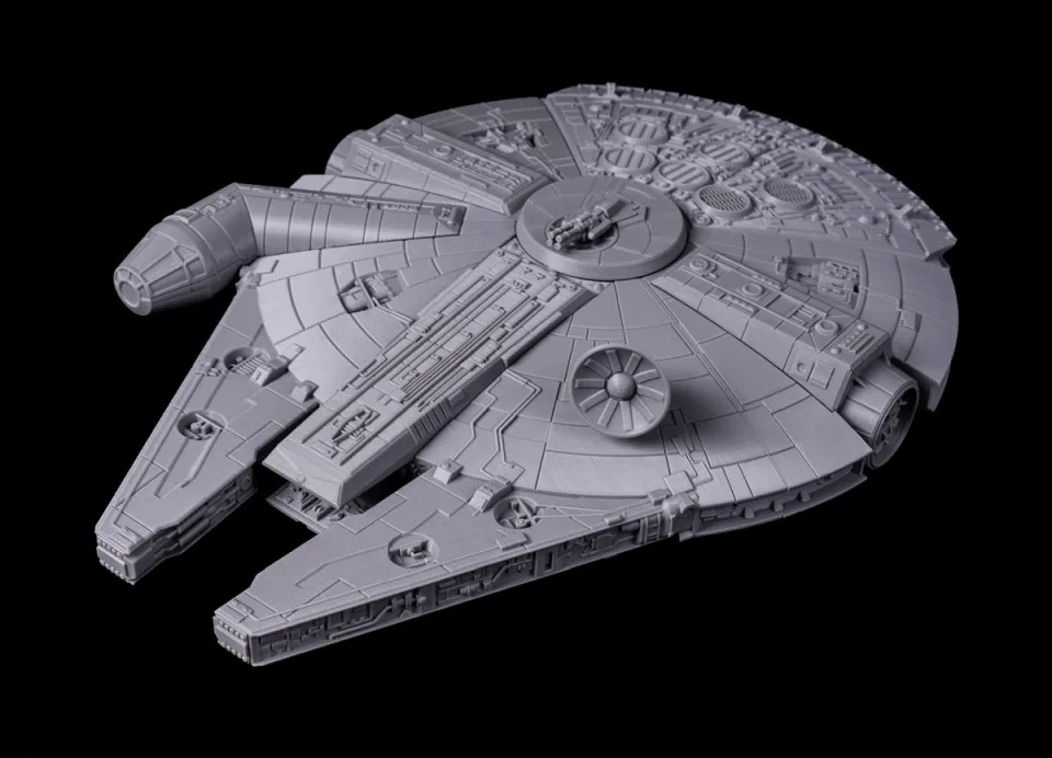 This stunning Millennium Falcon was printed in sections on the Creality Sermoon V1. (Photo: Fab365)