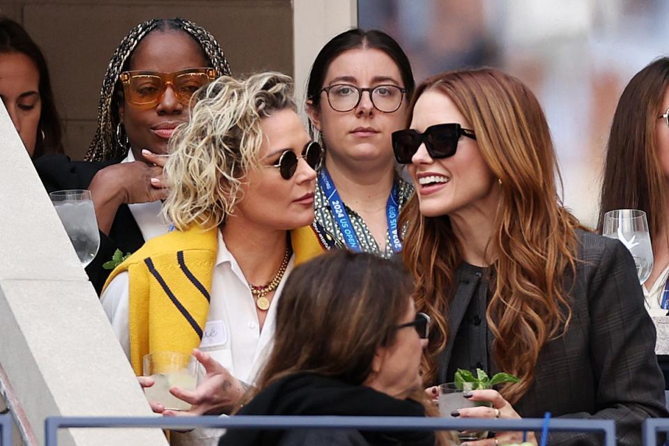 Sophia Bush and Ashlyn Harris at the US Open on September 8 (Getty Images)