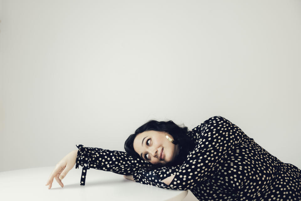 Lily Gladstone poses for a portrait on Tuesday, Nov. 28, 2023, in New York. Gladstone has been named one of The Associated Press' Breakthrough Entertainers of 2023. (Photo by Victoria Will/Invision/AP)