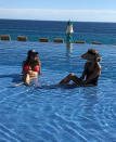 <p>Giuliana Rancic relaxes in a deep blue infinity pool in Cabos San Lucas. “Girl talk,” the <i>Fashion Police</i> star captions. </p>