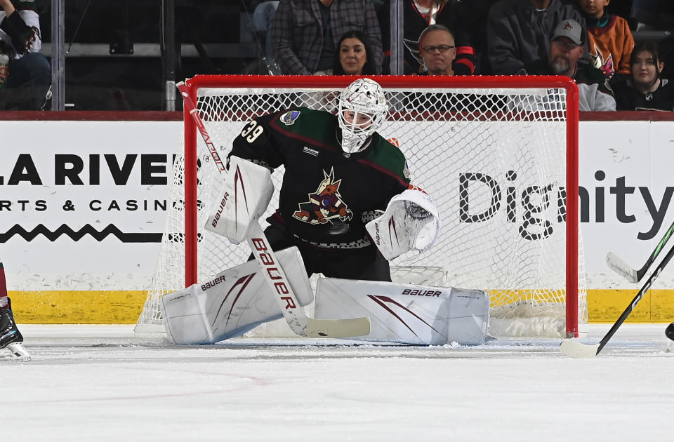 Connor Ingram #39 of the Arizona Coyotes.