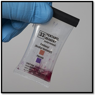 Shown is one of the pouches used in the drug test manufactured by Sirchie Finger Print Laboratories called NARK II. State prison officials in New York relied on flawed test results from these kits to wrongly discipline more than 2,000 inmates, state inspectors found.