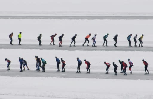 The "Alternative Elfstedentocht" has been held annually in Weissensee since 1989