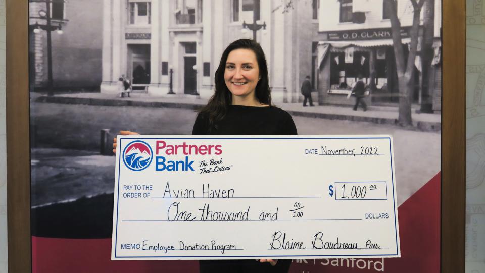One of the recipients of the Employee Donation Program made in the fourth quarter of 2022, Emma Huber-Young, Deposit Services Representitive. Emma selected Avian Haven as her choice for the donation made in November 2022.