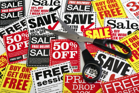 Money saving coupons without any dollar, euro or pound signs. Coupons created by photographer.