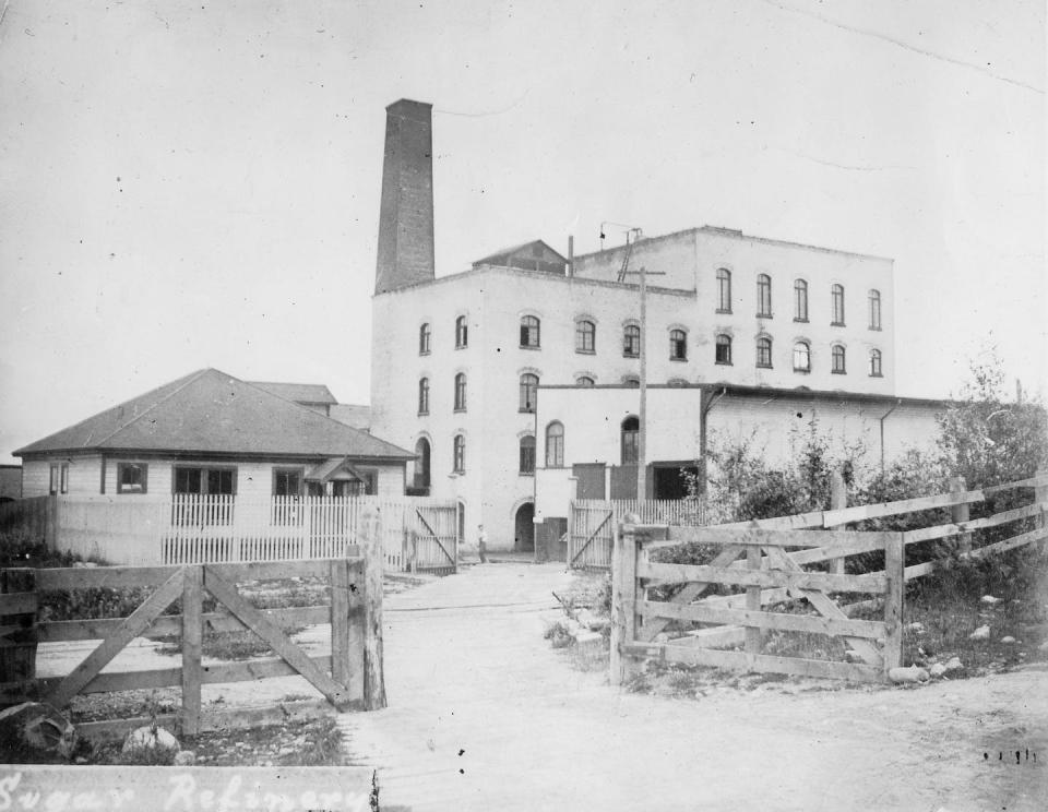 Original B.C. Sugar refinery buildings in Vancouver in 1892. (City of Vancouver Archives)