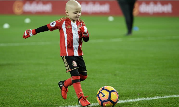 Bradley Lowery bei seinem Schuss zum 