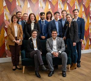 Standing, left to right: -Céline Vo Mousset, Project Manager Group CSR, Atos-Yoann Cardon, Corporate Engagement Officer WWF France-Andy Wallace, Client Innovation Manager UK&I, Atos-Alex Knupe, Group Head of CSR, Atos-Utkarsh Sabberwal, program manager WWF partnership, Atos-Lucie Frotin, Corporate Engagement Officer WWF France-Nicolas Loz, Head of Sustainable Business Practices, WWF France-Maxime Prunier, Head of Atos x WWF Partnership, Atos-Aurélie Pontal, Head of Corporate Investment & Sponsorship Unit, WWF France-Angel Ramirez, Head of Sustainability, Digital Business Platforms, AtosSeated, left to right:-Véronique Andrieux, CEO WWF France -Nourdine Bihmane, Deputy CEO Atos and CEO Tech Foundations