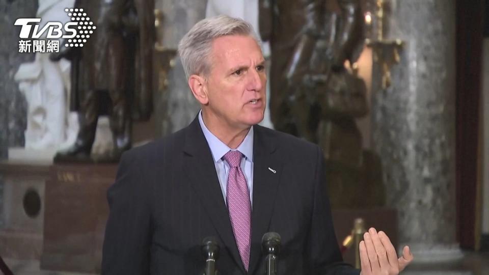 美國新任眾議院議長麥卡錫（Kevin McCarthy）。（圖／TVBS）